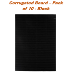 A4 Corrugated Board - Black - Pack of 10's